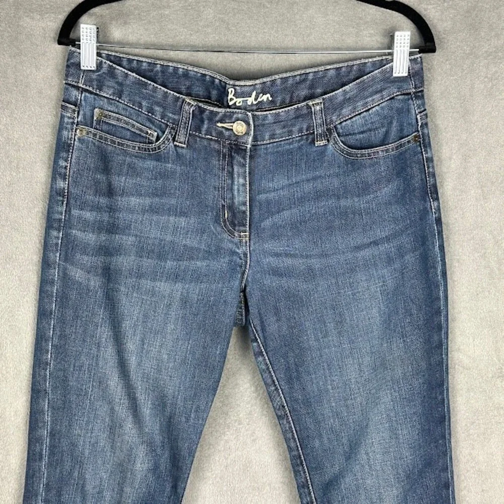Boden Jeans Womens 8P Blue Straight Pockets Stretch Medium Wash Classic Mid Rise